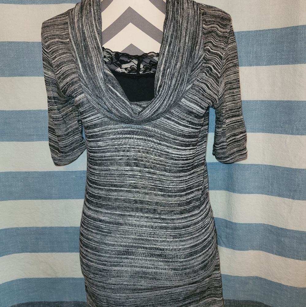 Women's Black/White Blouse Medium